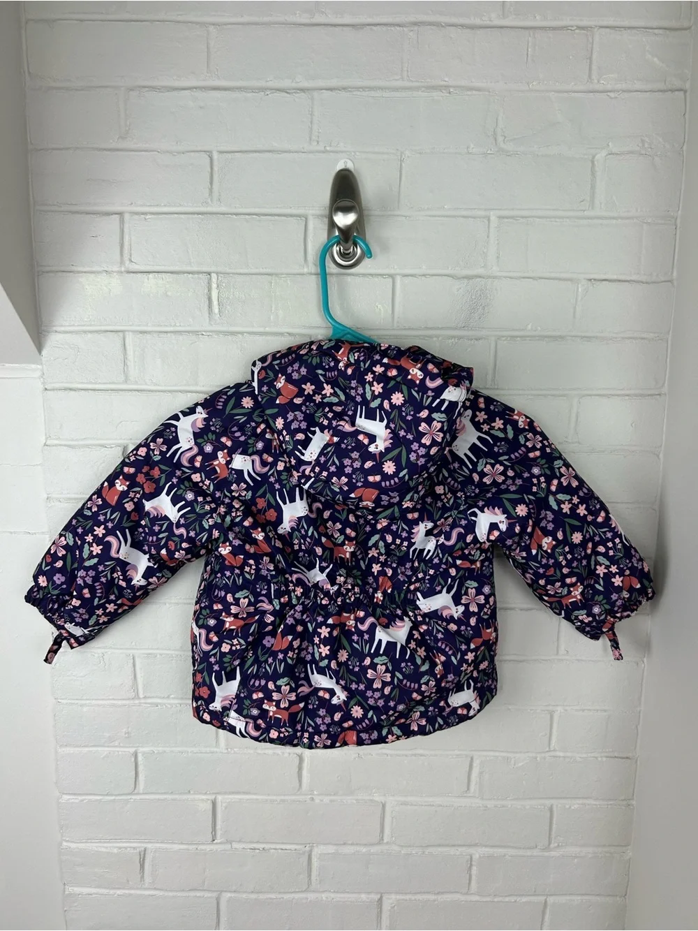 The Children’s Place Unicorn Woodland Animal Print Coat Size 2T